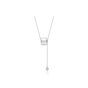 JIACUIYUN Glass Cat Eye Necklaces Women's