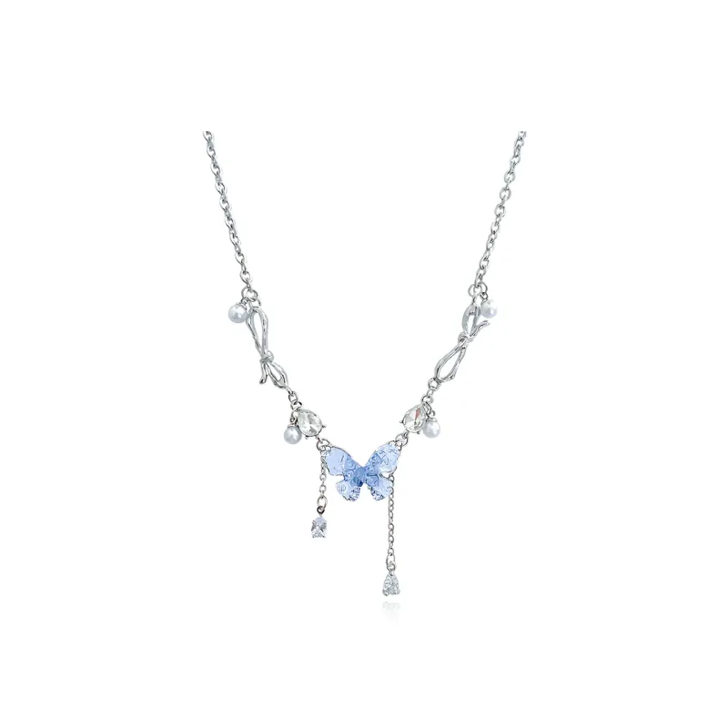 SHEEHHYY Alloy/Zircon/Simulated Pearl Necklaces Women's-3