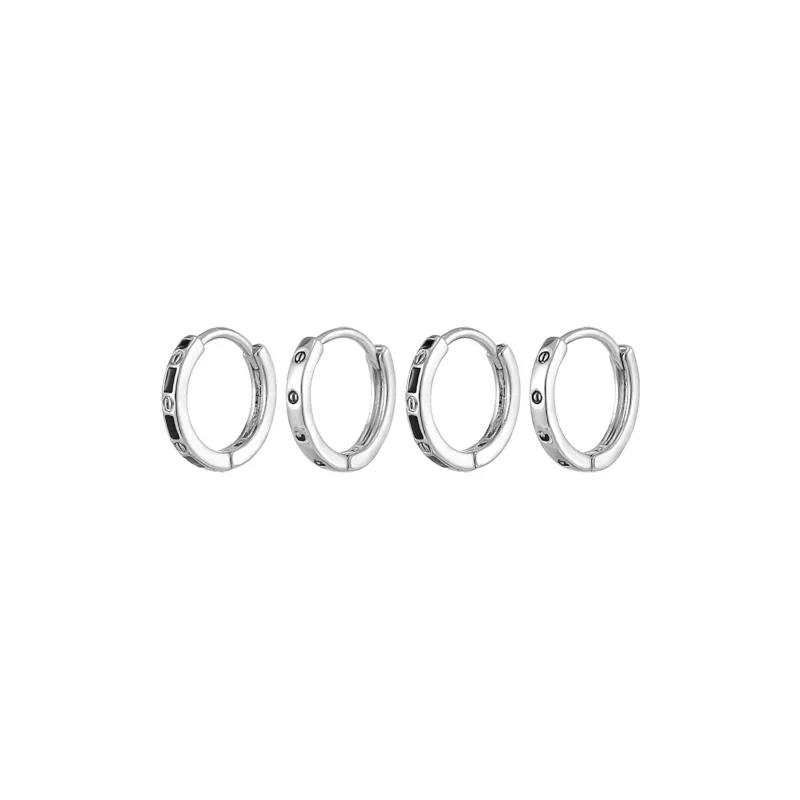 MISS XIA JWY S925 Sterling Silver Stud Earrings Unisex-0