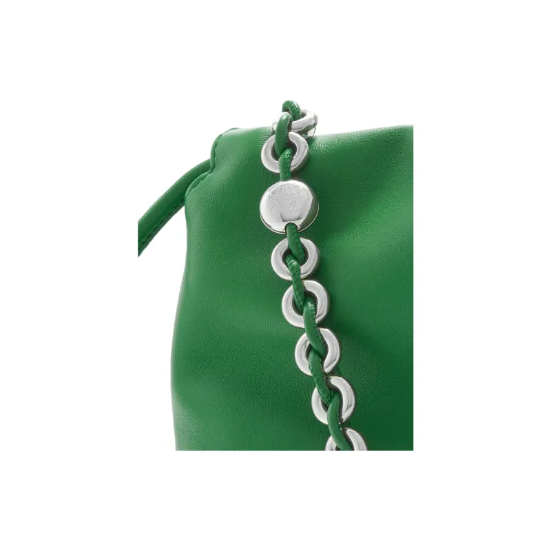 LOEWE Flamenco Soft Nappa Lambskin Clutch Medium Size Women's Tropical Green-7
