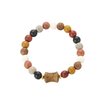 Misongma Green Sandalwood Wooden Bracelets Unisex