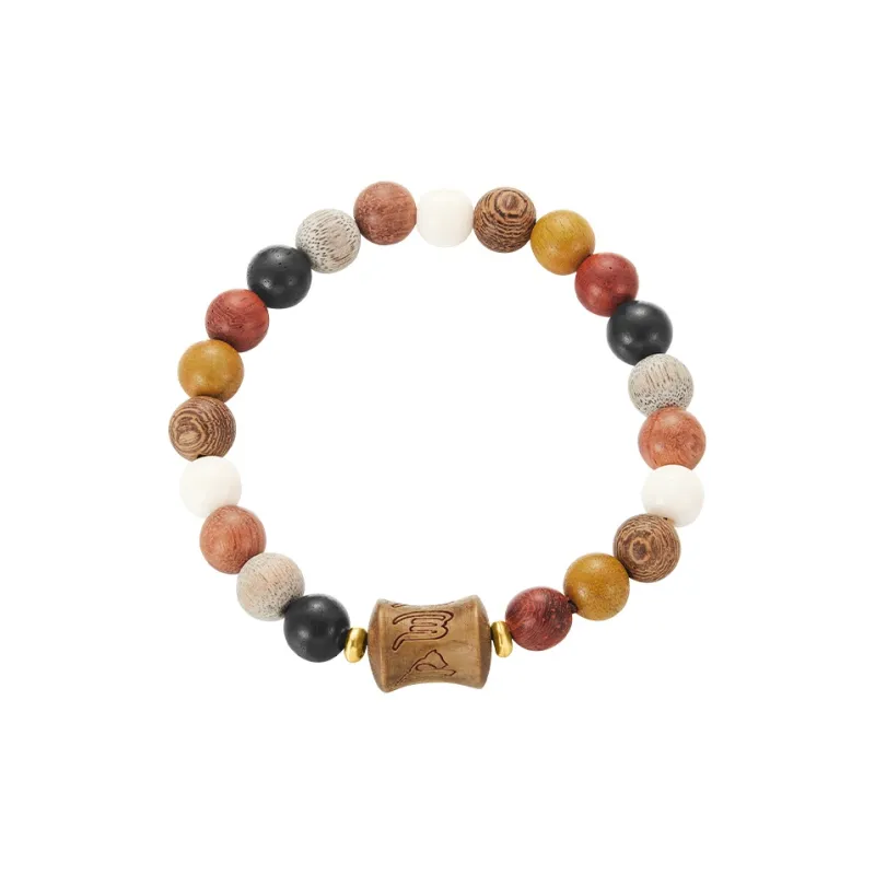 Misongma Green Sandalwood Wooden Bracelets Unisex-0