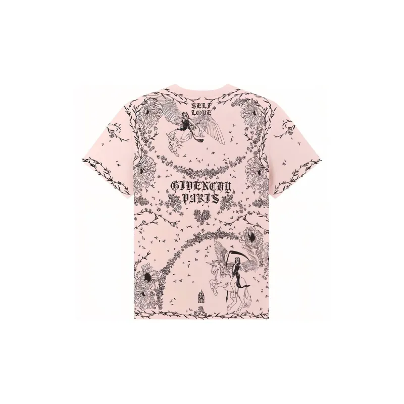 Givenchy Gothic Print Crewneck T Shirt-1