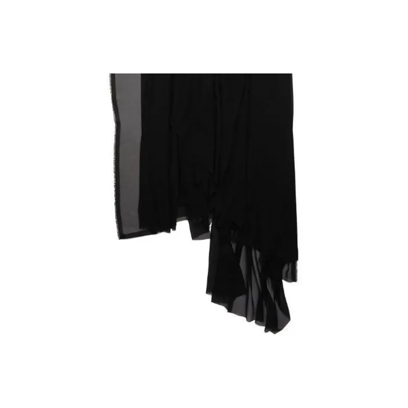 Balenciaga V neck Layered Midi Dress-4