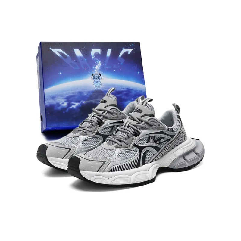 BASLS Paris Style Distressed Shoes Slip Resistant Abrasion Resistant Breathable Low Top Chunky Sneakers Unisex-7