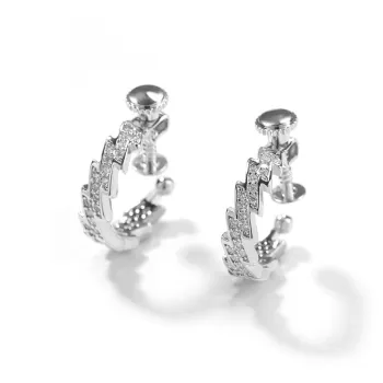 KING OF BLING Alloy Clip On Earrings Unisex