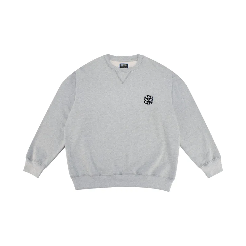 STAY UP LATE Sweatshirt Unisex Gray-1