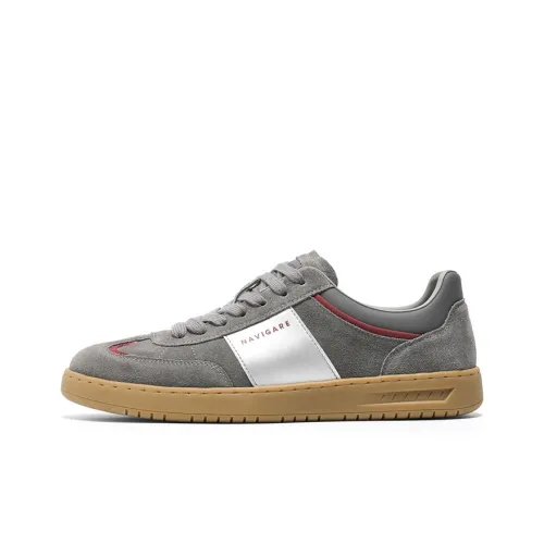 NAVIGARE Small Sailboats Height Increasing Skateboard Shoes Men's Gray