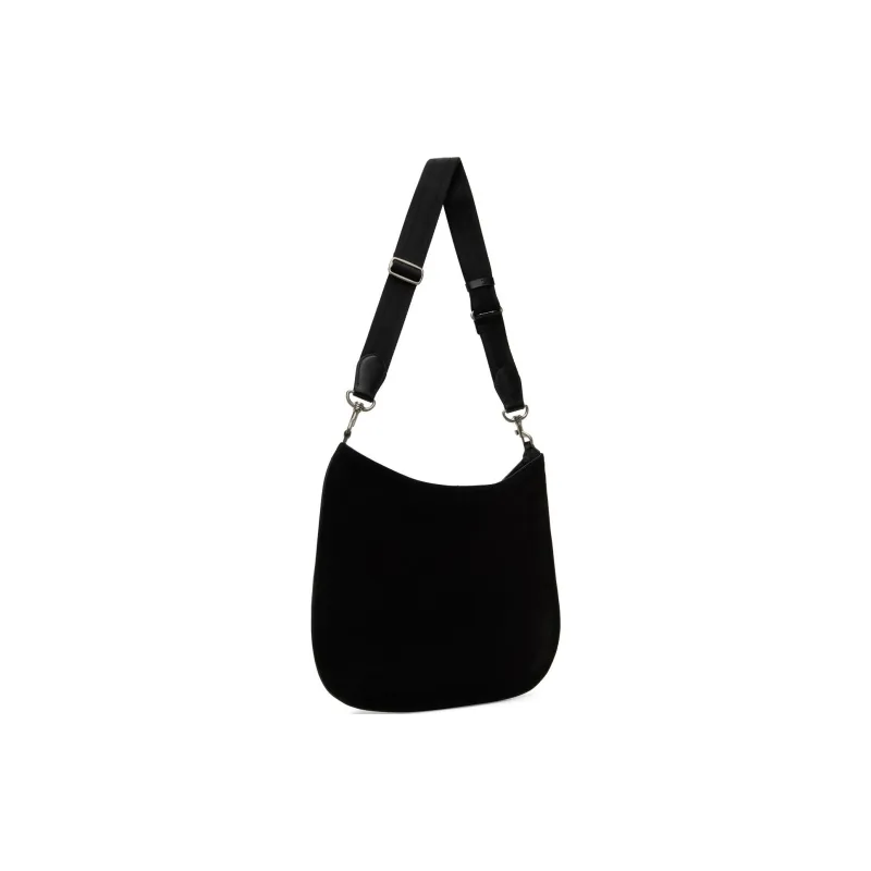 NOTHING WRITTEN Cow Leather Shoulder Bag Crossbody Bag Regular Unisex Black-1