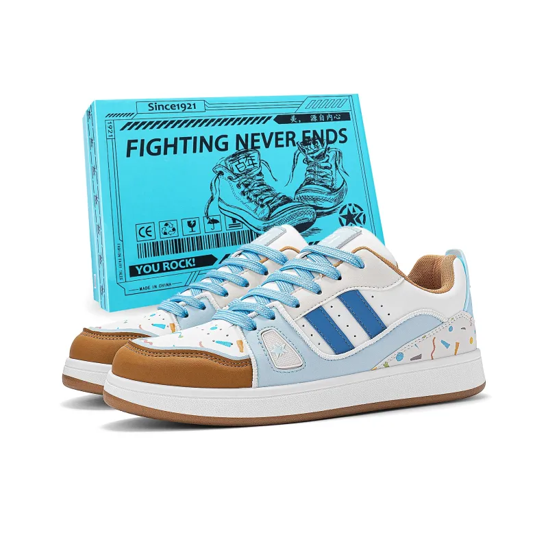 DOUBLE STAR 88 Cushioning Abrasion Resistant Lightweight Low Top Skateboard Shoes Unisex-36