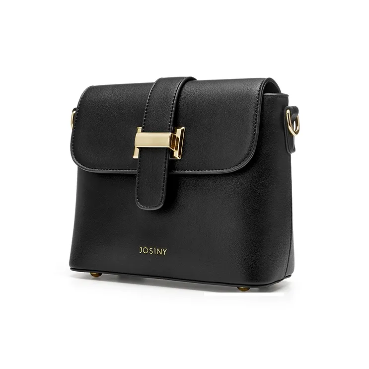 JOSINY PU Shoulder Bag Regular Women's Black/Ecru/Coffee-1