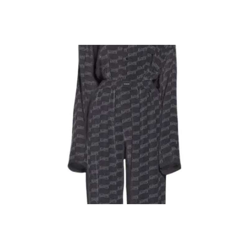 Balenciaga FW22 Knitted Sports Pants Women's Black Gray Color-4
