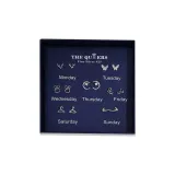 Autumnal Letter Stud Earrings Set Six