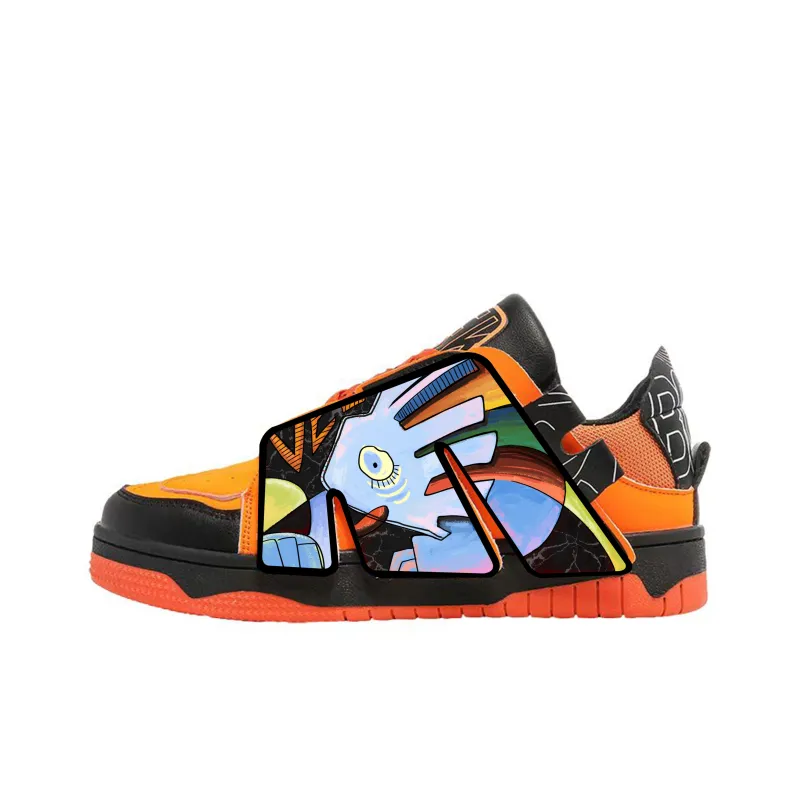 DEVIL AND ANGEL Anti-Slip And Wear-Resistant Coverage Low-Top Skateboard Shoes Unisex-0