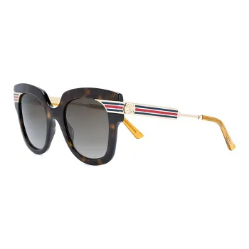 GUCCI Acetate Square Sunglasses Women's Tortoiseshell