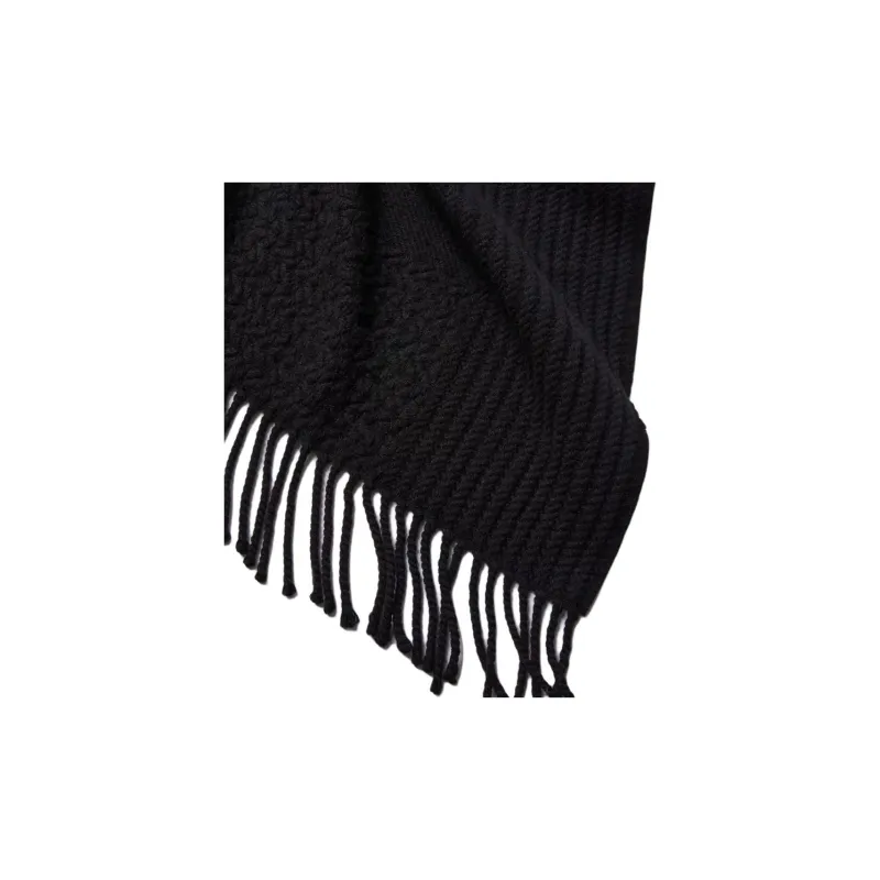Valentino V Neck Fringed Edge Poncho-4