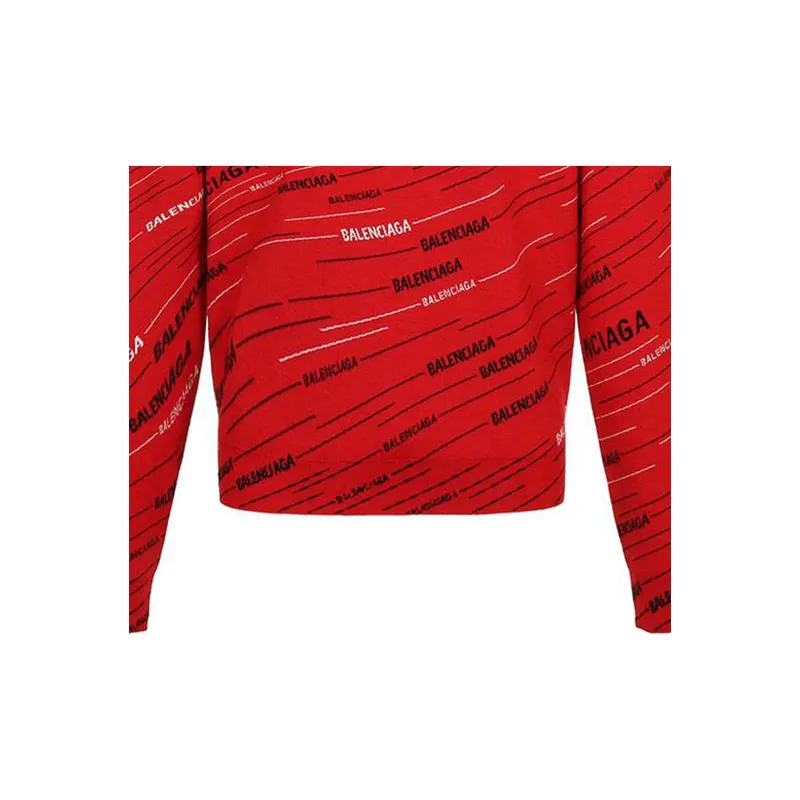 Balenciaga Logo Jacquard Wool Sweater-4