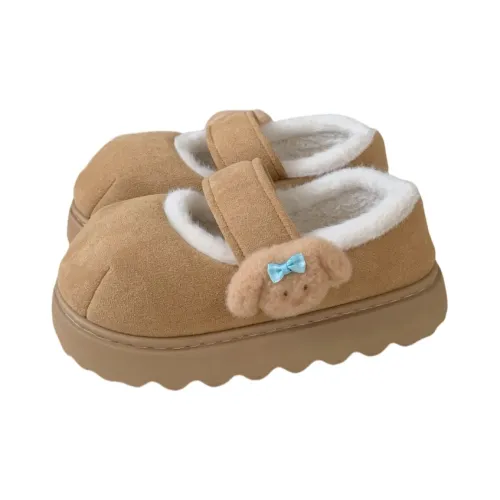 Thin Strips Cotton Slippers Women's, Light Khaki