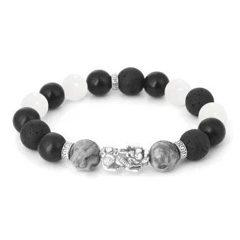FOREVER MELODY White Jade Bodhi Bracelets Men's