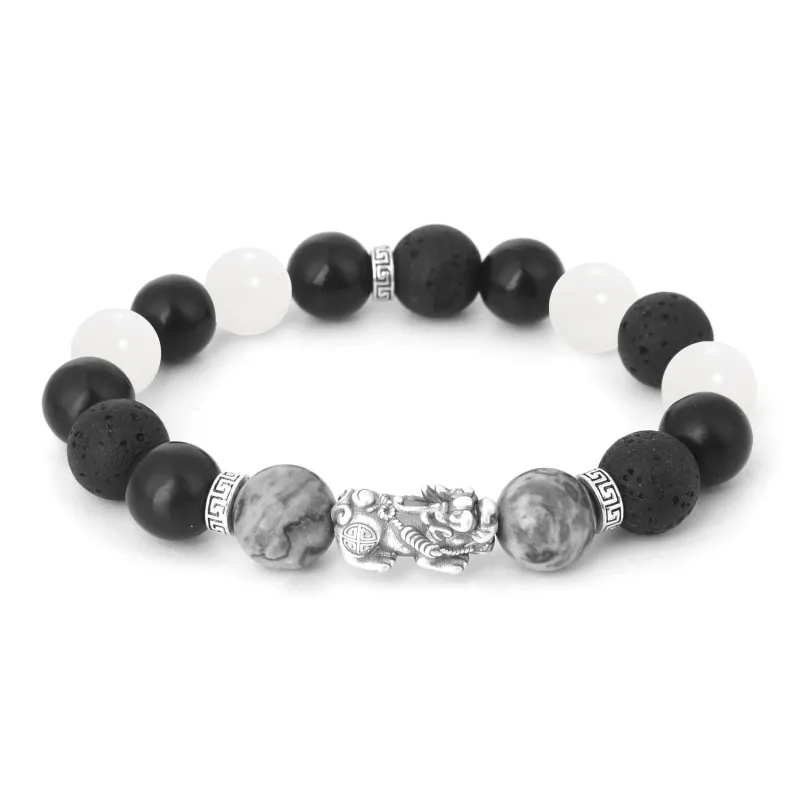 FOREVER MELODY White Jade Bodhi Bracelets Men's-0