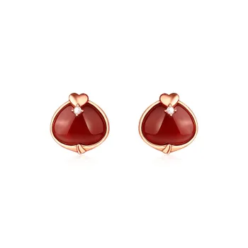 YIBO YB Agate Stud Earrings Women's