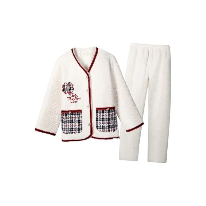 WANANNI Pajama Set Women's White-0