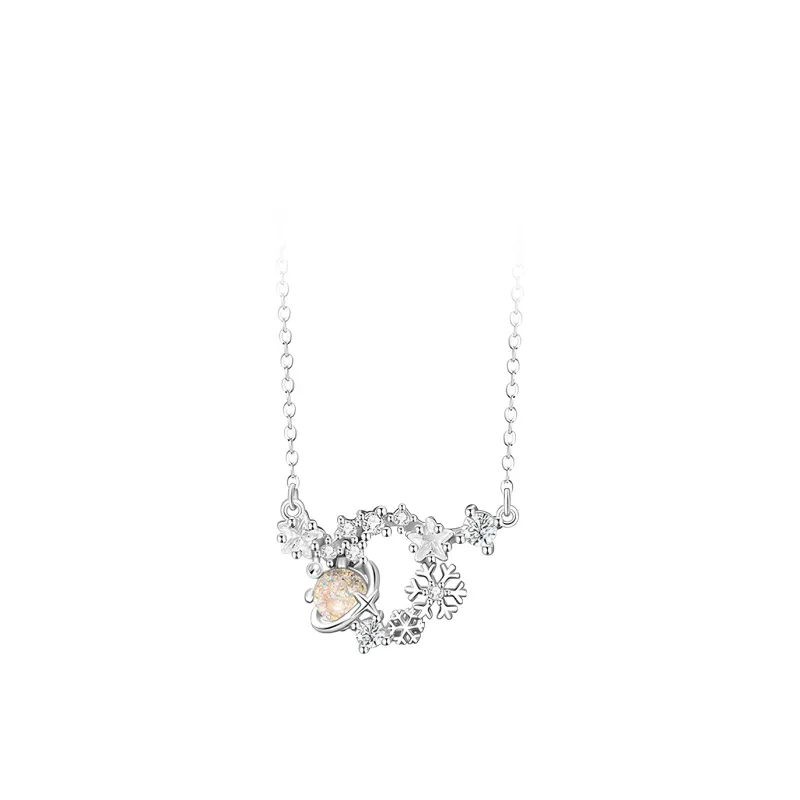 ACROWM S925 Silver Necklaces Women's-0