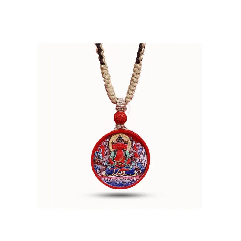 Sima Is Ethereal Reconstructed Cinnabar Pendants Unisex-30