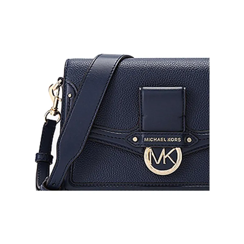 MICHAEL KORS Jessie Cow Leather Shoulder Bag Crossbody Bag Medium Size Women's Navy Blue-1