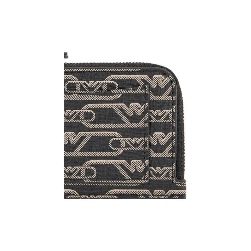 EMPORIO ARMANI Polyester Card Holder Women's Black & Light Umber-3