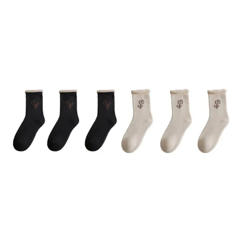 Cotton Gene Mid Calf Socks Women's Combo Set