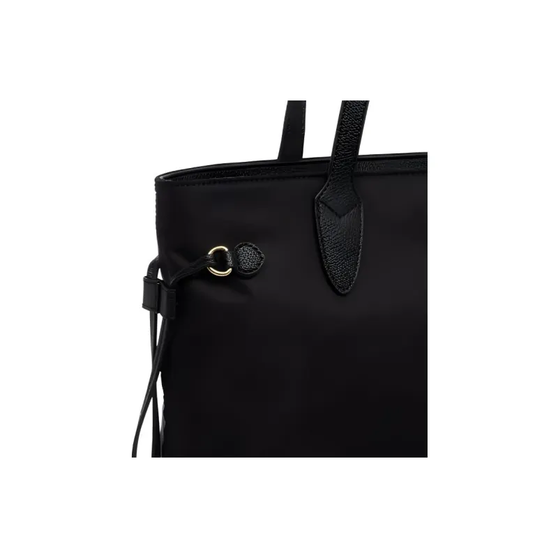 LOVE MOSCHINO Polyamide With Polyurethane Tote Bag, Shopping Bag, Shoulder Bag, Handbag Women's Black-2