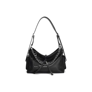GELANNI PU Tote Bag Shoulder Bag Women's Black