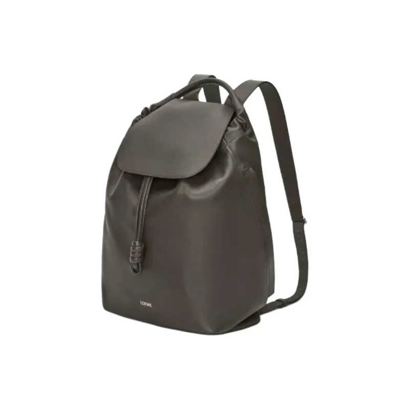 LOEWE Flamenco Shiny Soft Calfskin Backpack Regular Men's Dark Gray-1