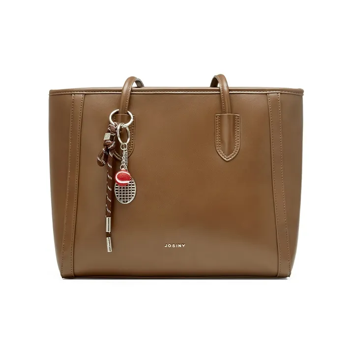JOSINY PU Tote Bag, Shopping Bag, Shoulder Bag Women's Black/Ecru/Brown-5