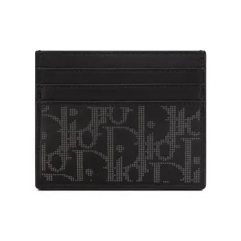 DIOR Cow Leather Card Holder Card Holder Men's Black