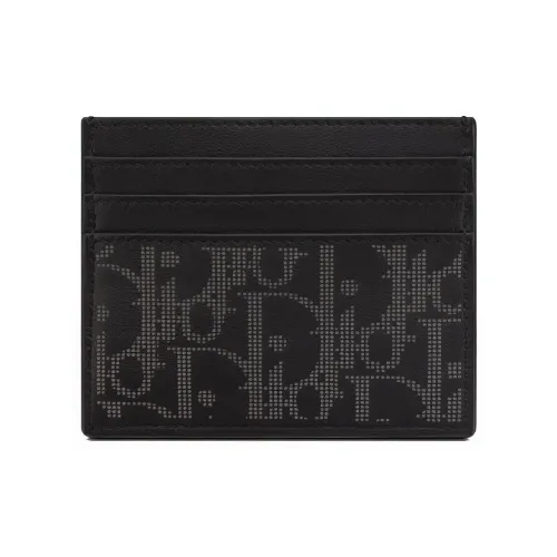 DIOR Cow Leather Card Holder Card Holder Men's Black