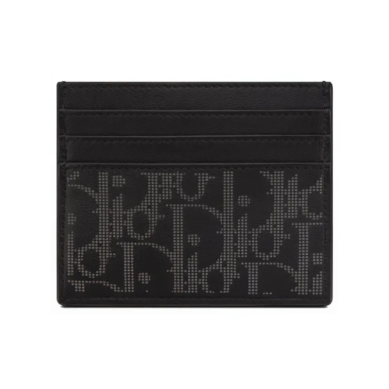 DIOR Cow Leather Card Holder Card Holder Men's Black-0