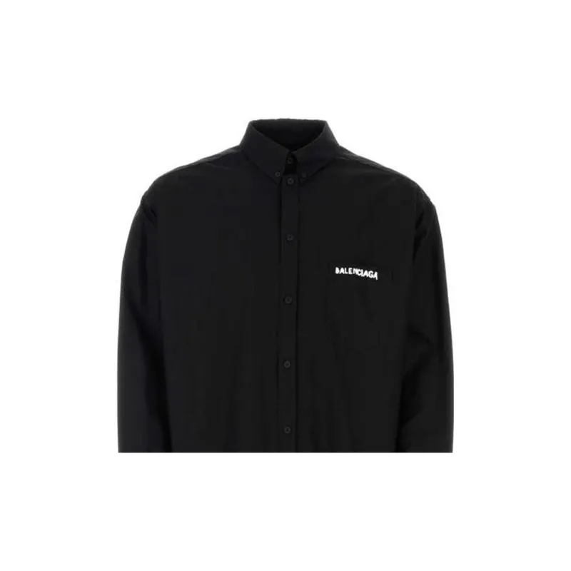 Balenciaga Shirts Men Black-4