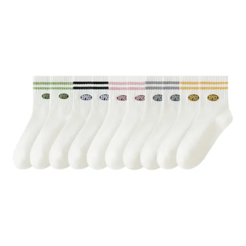 Lan Miao Mid Calf Socks Women's 10 Pack