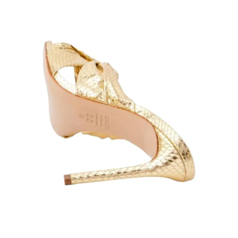 Schutz 105mm Metallic-finish Leather Mules Women's-4