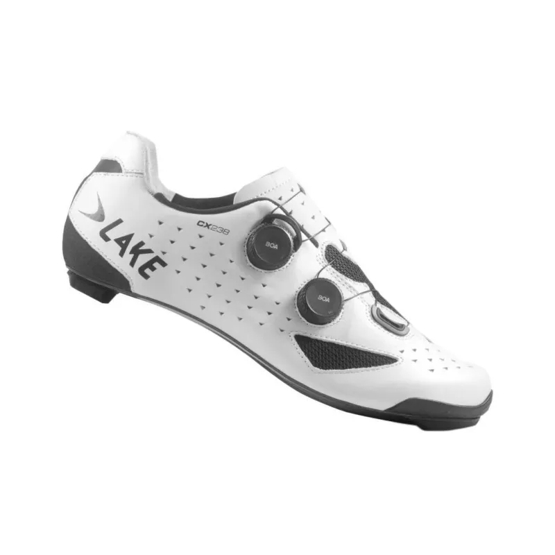 LAKE Anti-Slip And Wear-Resistant Breathable Low-Top Cycling Shoes Men's White Black-1