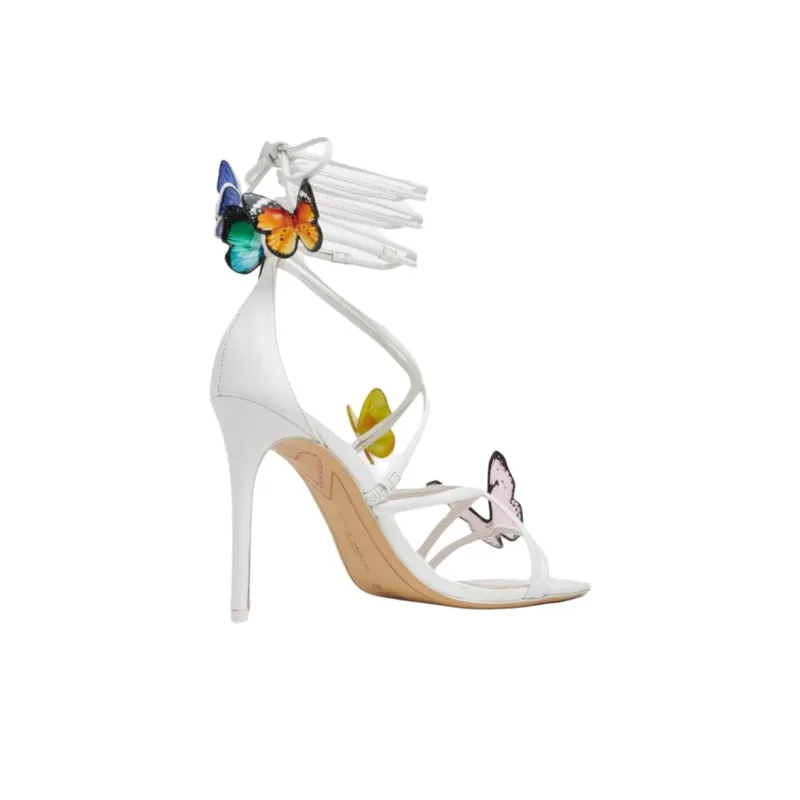 Sophia Webster One-Strap Sandals 10cm Women's White-3