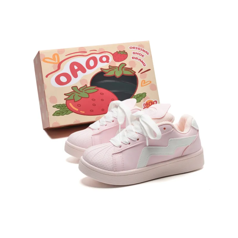 OAOQ Wear resistant And Lightweight Low Top Skateboard Shoes Women's-8