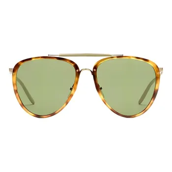 GUCCI Metal Acetate Aviator Sunglasses Men's Tortoiseshell