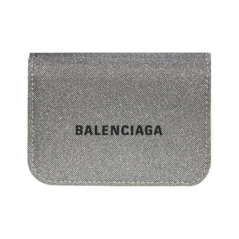 Balenciaga Glitter Cash Wallet Mini Grey-0