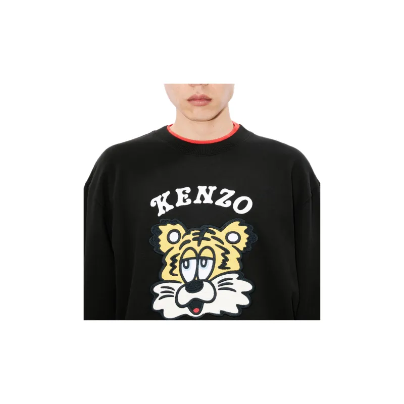 KENZO Logo Embroidered Crewneck Sweatshirt-9
