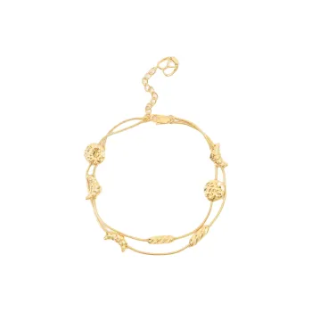 ALFIR 925 Sterling Silver Gold Plated Bracelets Unisex