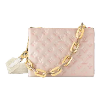 LOUIS VUITTON Coussin Leather Handbag Shoulder Bag Crossbody Bag Small Size Women's Rose Pink