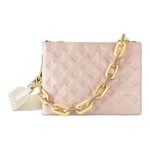 LOUIS VUITTON Coussin Leather Handbag Shoulder Bag Crossbody Bag Small Size Women's Rose Pink